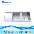China Kitchen Ware Retailers Vanity Stainless Steel Double Bowl Wash Sink Basin Price
